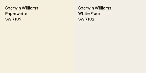 SW 7105 Paperwhite vs SW 7102 White Flour