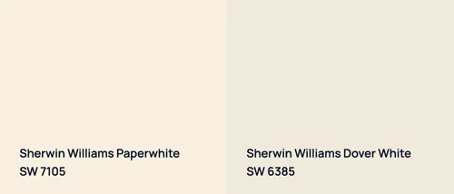 SW 7105 Paperwhite vs SW 6385 Dover White