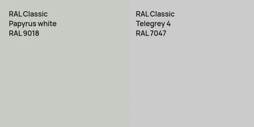 RAL 9018 Papyrus white vs RAL 7047 Telegrey 4