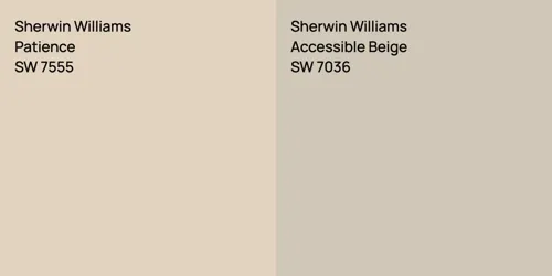 SW 7555 Patience vs SW 7036 Accessible Beige