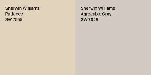 SW 7555 Patience vs SW 7029 Agreeable Gray