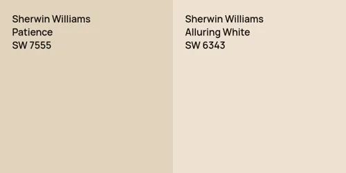 SW 7555 Patience vs SW 6343 Alluring White