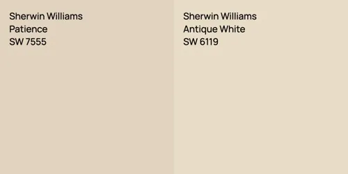 SW 7555 Patience vs SW 6119 Antique White