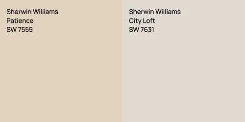 SW 7555 Patience vs SW 7631 City Loft