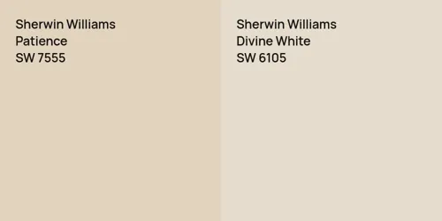 SW 7555 Patience vs SW 6105 Divine White