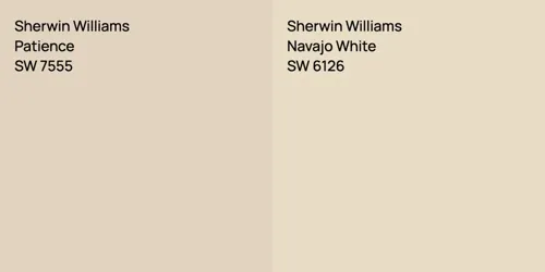 SW 7555 Patience vs SW 6126 Navajo White