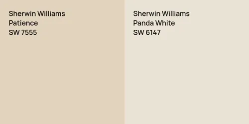 SW 7555 Patience vs SW 6147 Panda White