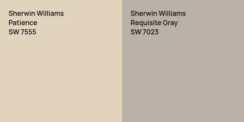 SW 7555 Patience vs SW 7023 Requisite Gray