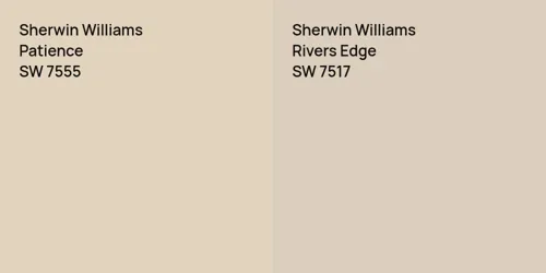 SW 7555 Patience vs SW 7517 Rivers Edge