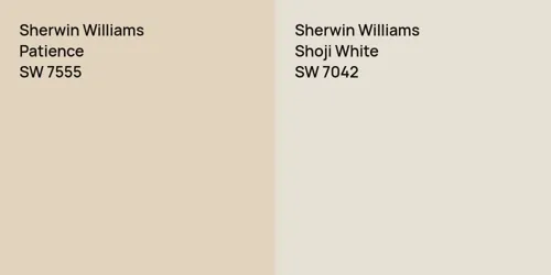 SW 7555 Patience vs SW 7042 Shoji White