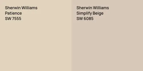 SW 7555 Patience vs SW 6085 Simplify Beige