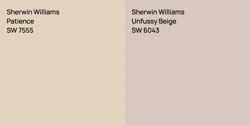 SW 7555 Patience vs SW 6043 Unfussy Beige