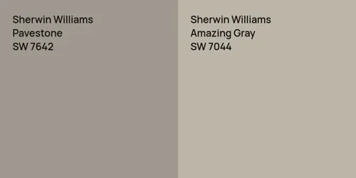 SW 7642 Pavestone vs SW 7044 Amazing Gray