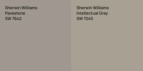 SW 7642 Pavestone vs SW 7045 Intellectual Gray