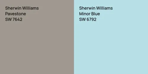 SW 7642 Pavestone vs SW 6792 Minor Blue