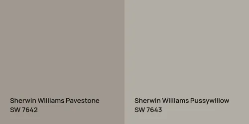 SW 7642 Pavestone vs SW 7643 Pussywillow