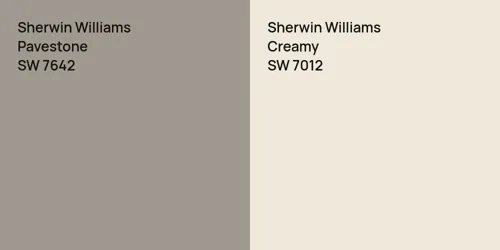 SW 7642 Pavestone vs SW 7012 Creamy