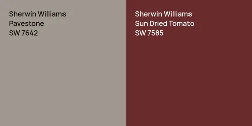 SW 7642 Pavestone vs SW 7585 Sun Dried Tomato