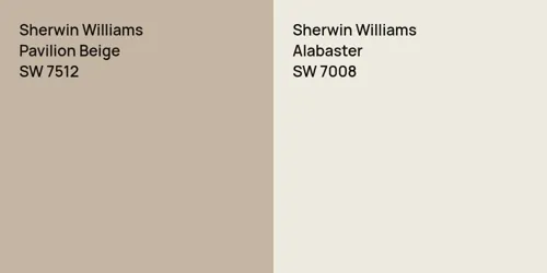 SW 7512 Pavilion Beige vs SW 7008 Alabaster