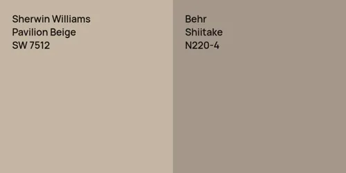 SW 7512 Pavilion Beige vs N220-4 Shiitake