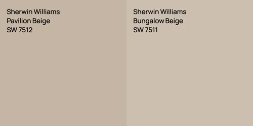 SW 7512 Pavilion Beige vs SW 7511 Bungalow Beige