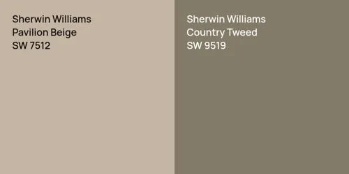 SW 7512 Pavilion Beige vs SW 9519 Country Tweed