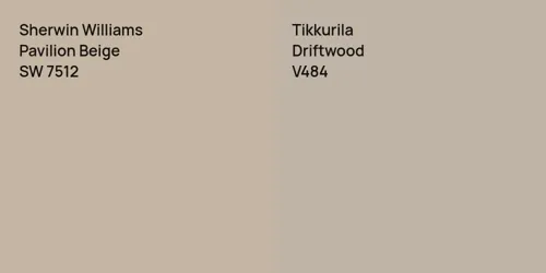 SW 7512 Pavilion Beige vs V484 Driftwood