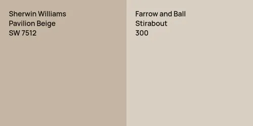 SW 7512 Pavilion Beige vs 300 Stirabout