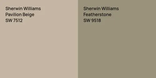 SW 7512 Pavilion Beige vs SW 9518 Featherstone