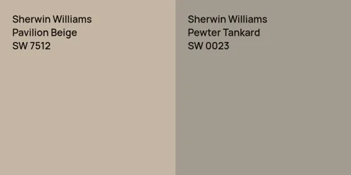 SW 7512 Pavilion Beige vs SW 0023 Pewter Tankard