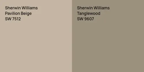 SW 7512 Pavilion Beige vs SW 9607 Tanglewood