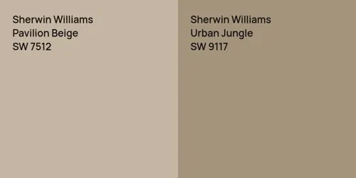 SW 7512 Pavilion Beige vs SW 9117 Urban Jungle