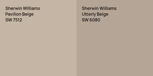 SW 7512 Pavilion Beige vs SW 6080 Utterly Beige