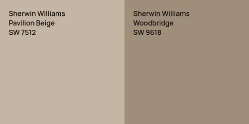 SW 7512 Pavilion Beige vs SW 9618 Woodbridge