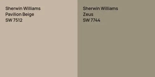 SW 7512 Pavilion Beige vs SW 7744 Zeus