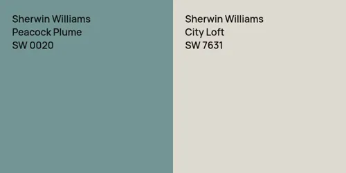 SW 0020 Peacock Plume vs SW 7631 City Loft