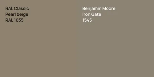 RAL 1035  Pearl beige vs 1545 Iron Gate