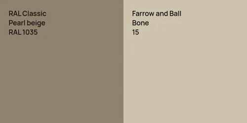 RAL 1035  Pearl beige vs 15 Bone