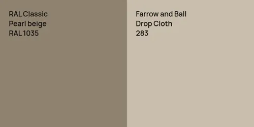 RAL 1035  Pearl beige vs 283 Drop Cloth