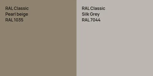 RAL 1035  Pearl beige vs RAL 7044 Silk Grey