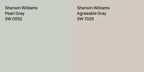 SW 0052 Pearl Gray vs SW 7029 Agreeable Gray