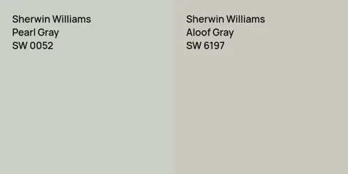 SW 0052 Pearl Gray vs SW 6197 Aloof Gray