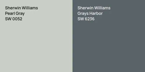 SW 0052 Pearl Gray vs SW 6236 Grays Harbor