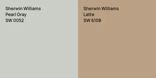 SW 0052 Pearl Gray vs SW 6108 Latte