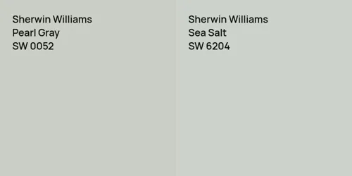 SW 0052 Pearl Gray vs SW 6204 Sea Salt