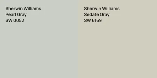 SW 0052 Pearl Gray vs SW 6169 Sedate Gray