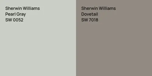 SW 0052 Pearl Gray vs SW 7018 Dovetail