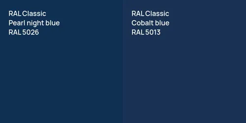 RAL 5026  Pearl night blue vs RAL 5013  Cobalt blue