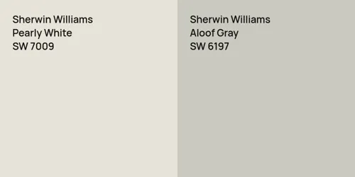 SW 7009 Pearly White vs SW 6197 Aloof Gray