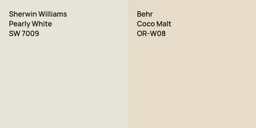 SW 7009 Pearly White vs OR-W08 Coco Malt